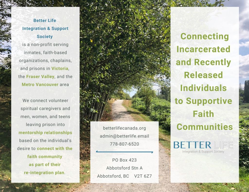 Better Life Informational Brochure outside